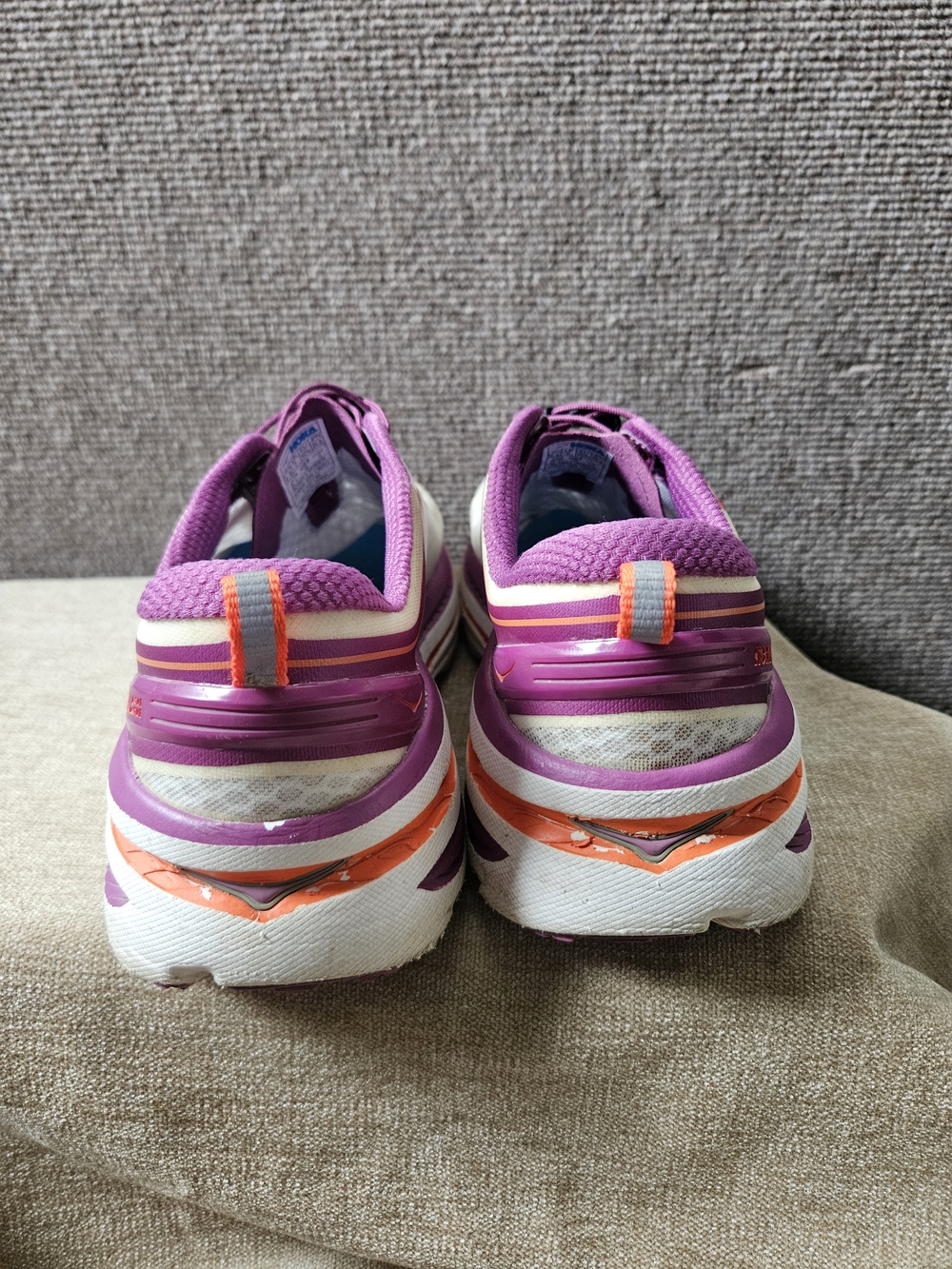 Hoka Women's White Purple Orange Trail Running Shoes - Picture 5 of 8